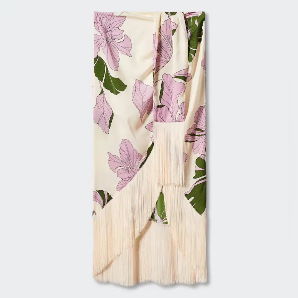 Mango Fringes asymmetric skirt size XS brand new, new worn with tags